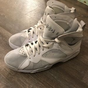 Men’s Jordan 7 Retro White Metallic Silver